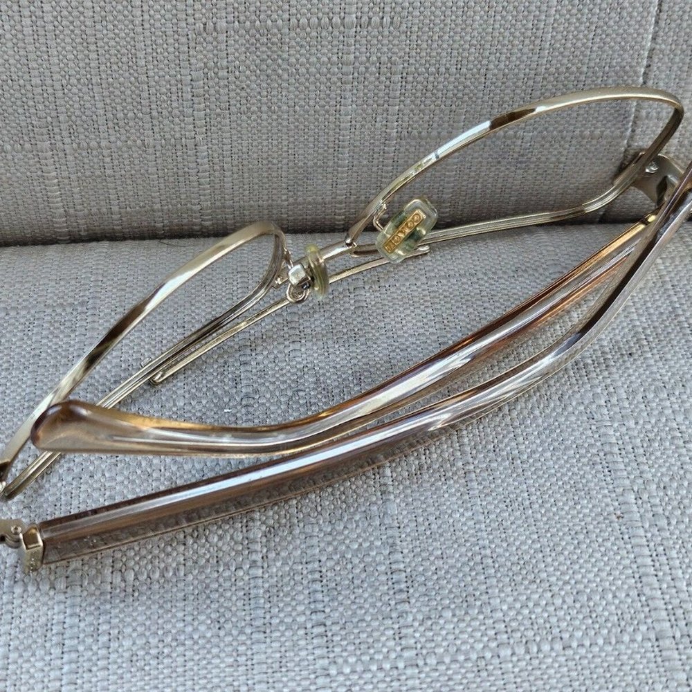 Coach Women Eyeglasses Frame LT Gold /Crys Lt Brown 56[]16 135 Glasses - Picture 6 of 11